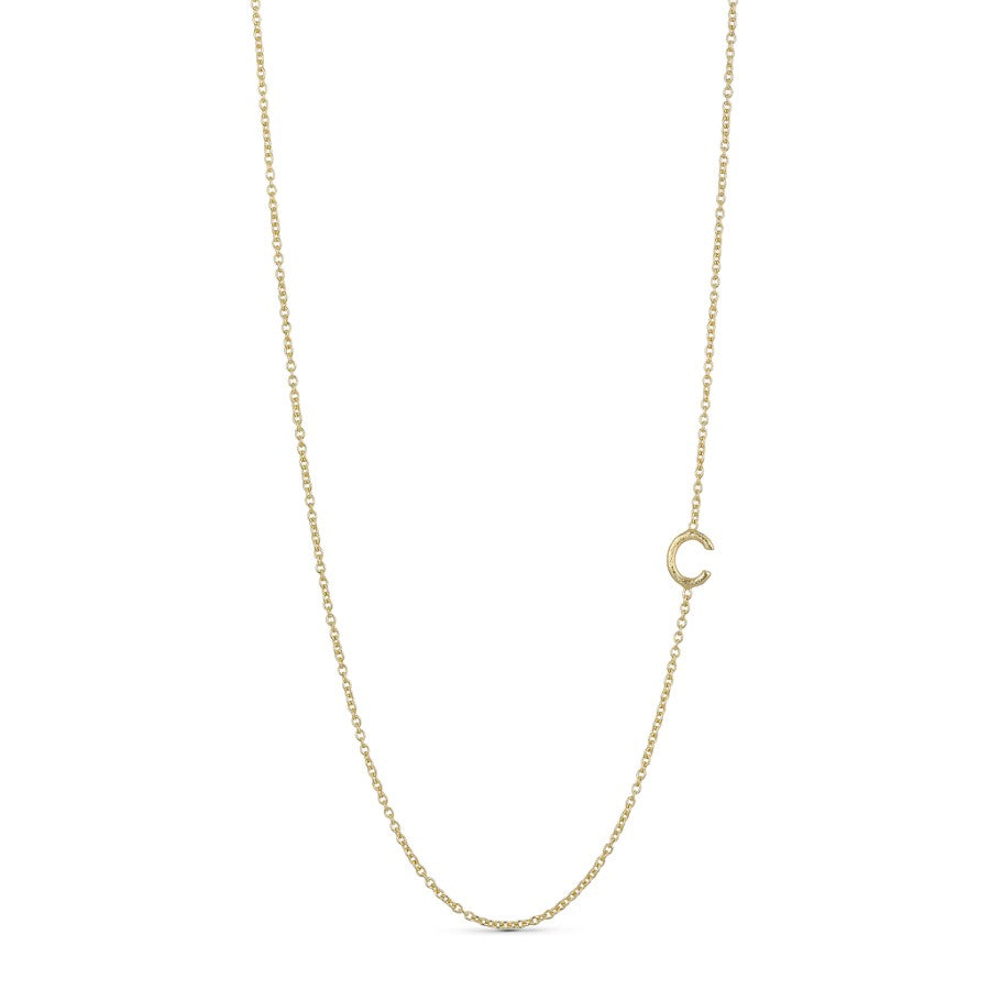 Delicate initial necklace shop gold