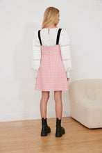 Load image into Gallery viewer, Pink Tweed Pinafore Dress