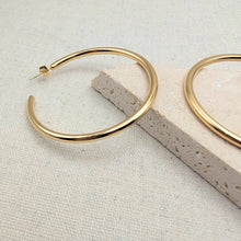 Load image into Gallery viewer, Large Gold Hoops