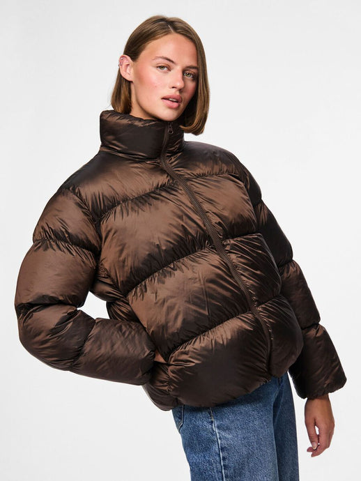 Metallic Fudge Puffer Coat