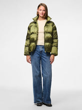 Load image into Gallery viewer, Metallic Olive Puffer Coat