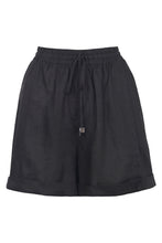 Load image into Gallery viewer, Linen Black Shorts