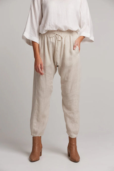 Linen Tapered Trousers