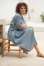 Load image into Gallery viewer, Chambray Smock Maxi Dress