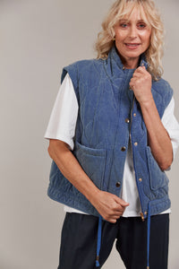 Pepi Quilted Denim Vest