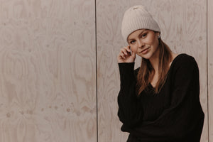 Cream Beanie