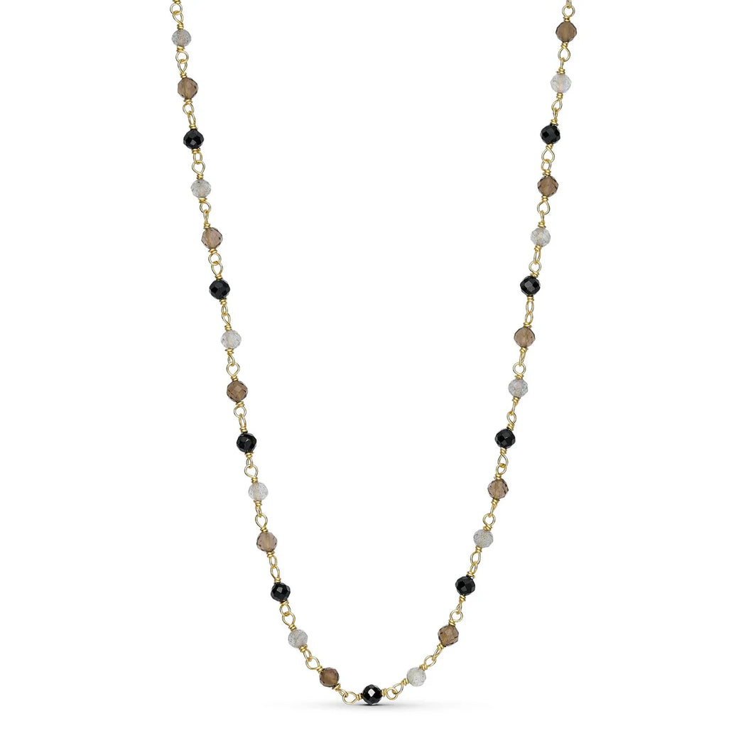 Grey Tourmaline Gemstone Necklace