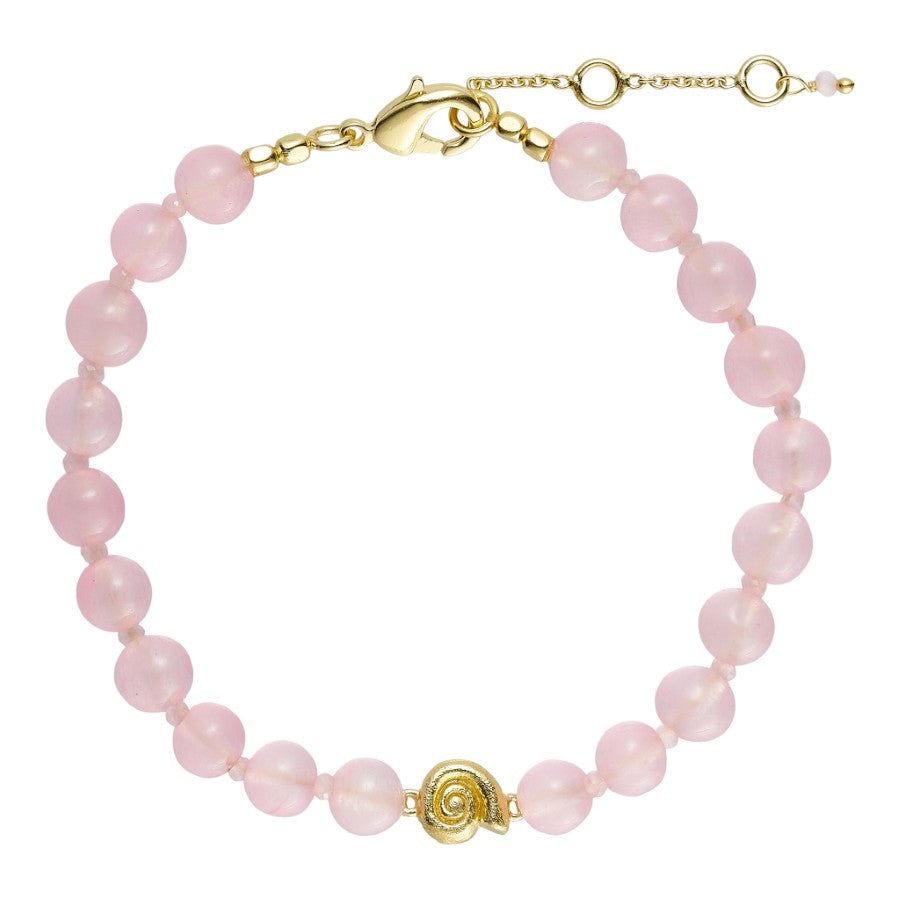 Rose Quartz Shell Bracelet