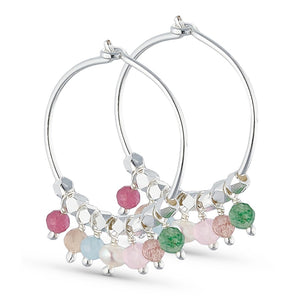 Pastel Gemstone Hoops