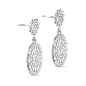 Flower Pendant Earrings