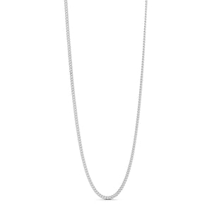 Long Silver Chain Necklace