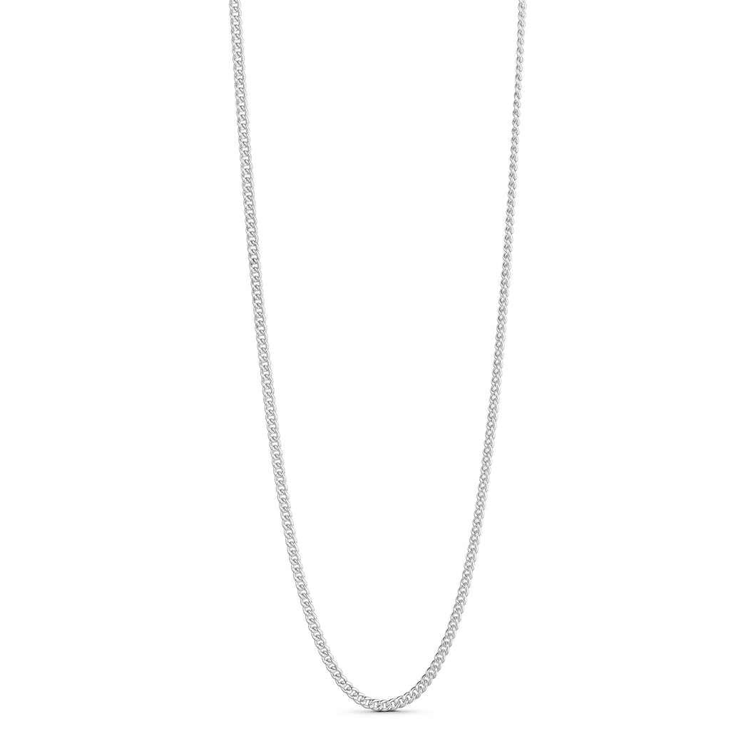 Long Silver Chain Necklace
