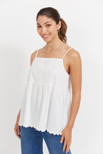 Load image into Gallery viewer, Linen Scalloped Tank