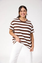 Load image into Gallery viewer, Chocolate Striped Tee