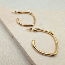 Load image into Gallery viewer, Molten Gold Hoops
