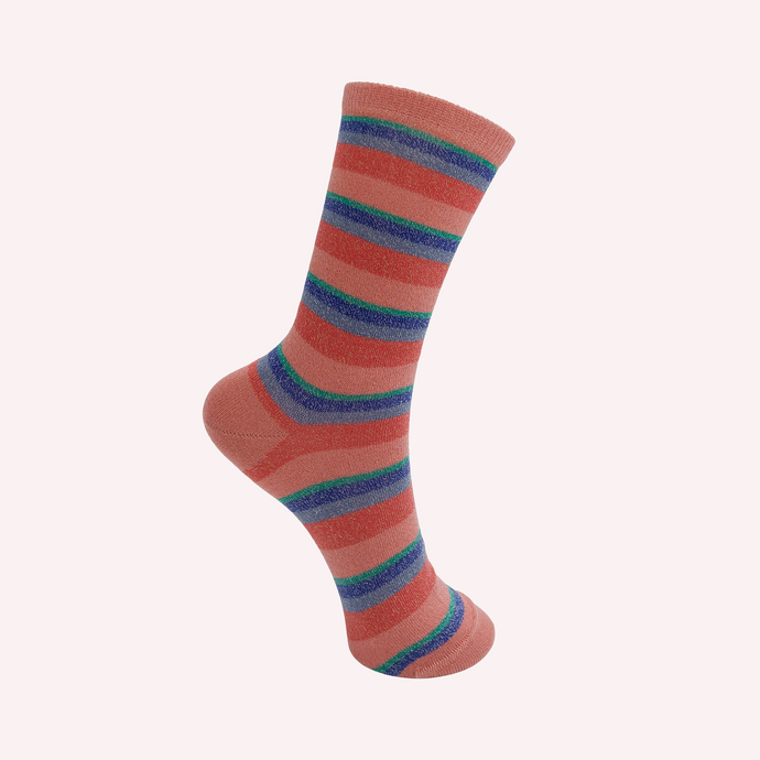 Stripe Glitter Socks