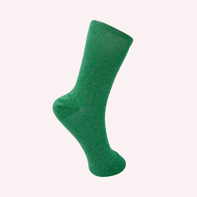 Grass Green Glitter Socks