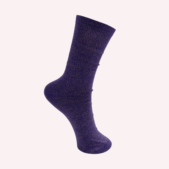 Purple Glitter Socks