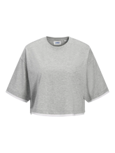 Load image into Gallery viewer, Contrast Cropped Boxy Tee