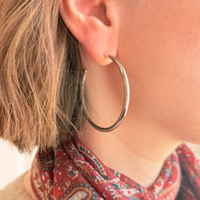 Load image into Gallery viewer, Large Silver Hoops