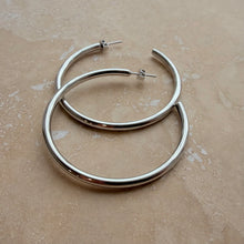 Load image into Gallery viewer, Large Silver Hoops