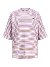 Load image into Gallery viewer, Purple Rose Stripe T-shirt