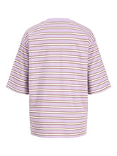 Load image into Gallery viewer, Purple Rose Stripe T-shirt