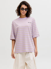 Load image into Gallery viewer, Purple Rose Stripe T-shirt