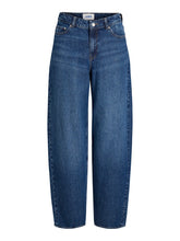 Load image into Gallery viewer, Indigo Mid Waist Barrel Leg Jeans