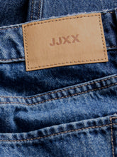 Load image into Gallery viewer, Indigo Mid Waist Barrel Leg Jeans