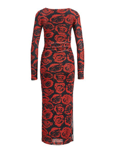 Rosa Mesh Maxi Dress
