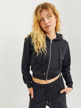 Load image into Gallery viewer, Crop Zip Up Hoodie