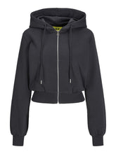 Load image into Gallery viewer, Crop Zip Up Hoodie