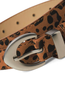 Leopard Skinny Belt