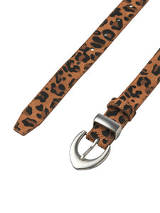 Leopard Skinny Belt