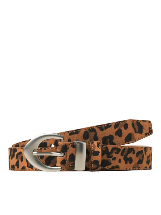 Leopard Skinny Belt