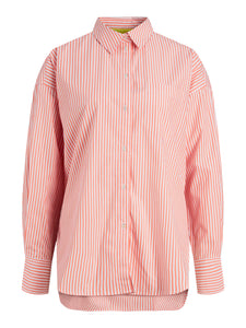 Peach Stripe Poplin Shirt