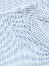 Load image into Gallery viewer, Crew Neck Blue Cotton Knit