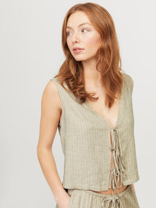Pinstripe Tie Vest