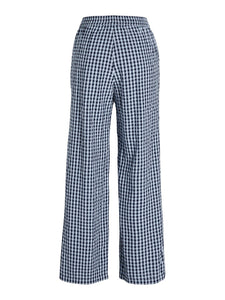Gingham Wide Leg Trousers