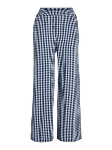 Gingham Wide Leg Trousers