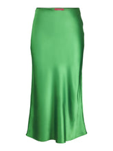 Load image into Gallery viewer, Green Satin Midi Skirt