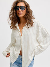 Load image into Gallery viewer, Pinstripe Linen Shirt