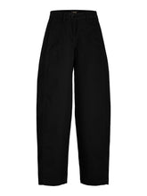 Load image into Gallery viewer, Black Barrel Leg Trousers