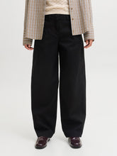 Load image into Gallery viewer, Black Barrel Leg Trousers