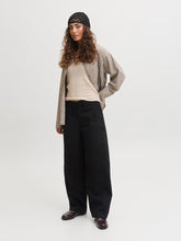 Load image into Gallery viewer, Black Barrel Leg Trousers