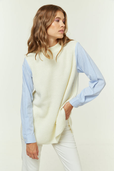 Kaz Contrast Sweater