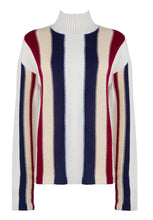 Load image into Gallery viewer, Striped Funnel Neck Knit