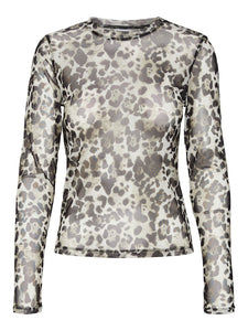 Leopard Mesh Top