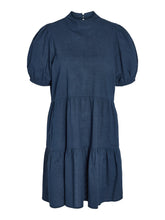 Load image into Gallery viewer, Puff Sleeve Denim Dress